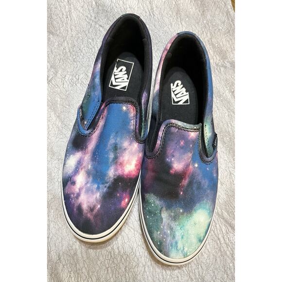 Vans Slip On Trippy Purple Galaxy Festival Women’s Size 9.5 Shoes Sneakers - Picture 1 of 7